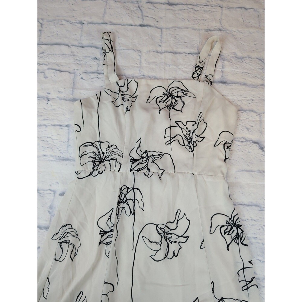 Nordstrom Halogen Tank Dress Modern Office Day to Night Floral Sz M Summmer - Picture 7 of 9